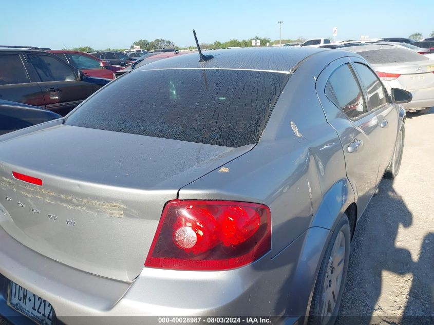 2013 Dodge Avenger Se V6 VIN: 1C3CDZAG1DN756497 Lot: 40028987