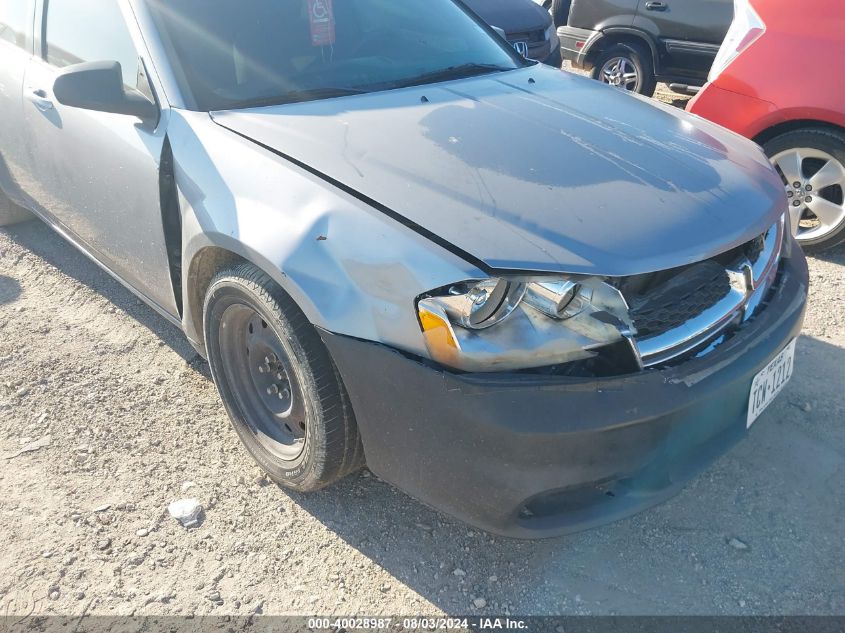 2013 Dodge Avenger Se V6 VIN: 1C3CDZAG1DN756497 Lot: 40028987