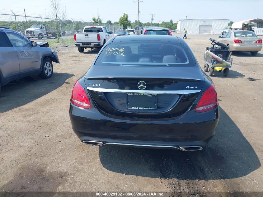 2016 Mercedes-Benz C 300 4Matic/Luxury 4Matic/Sport 4Matic VIN: 55SWF4KB2GU126370 Lot: 40029102