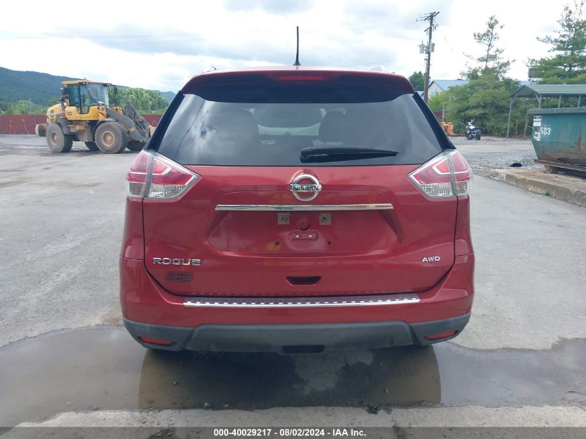 2016 Nissan Rogue S VIN: KNMAT2MVXGP705628 Lot: 40029217