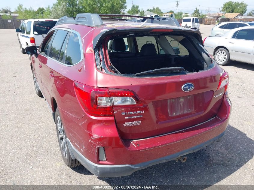 2015 Subaru Outback 2.5I Limited VIN: 4S4BSBNC5F3360837 Lot: 40029292