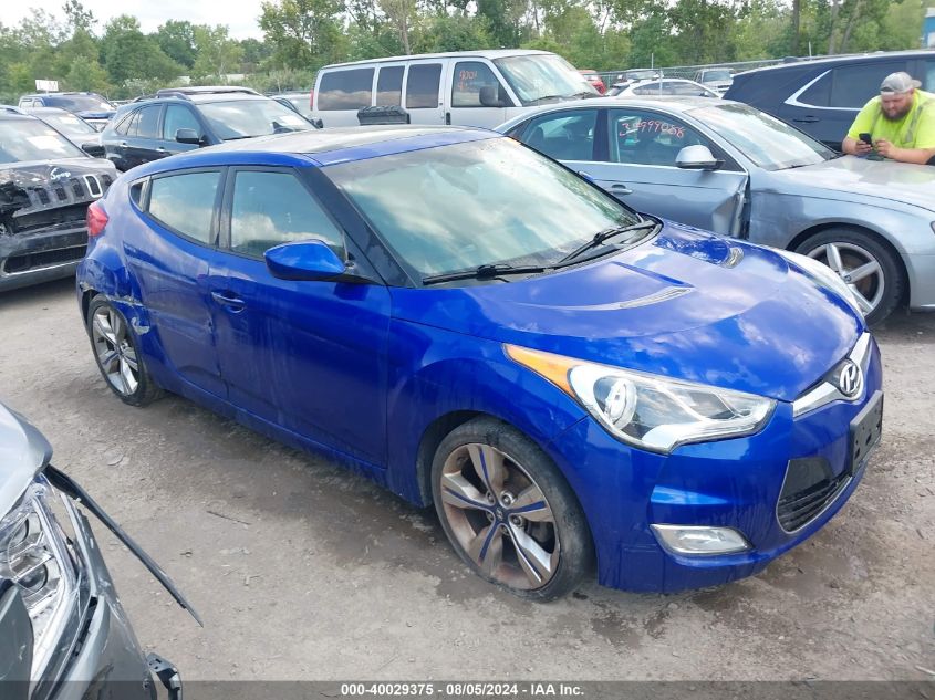 2013 Hyundai Veloster Base W/Black VIN: KMHTC6AD0DU170443 Lot: 40029375