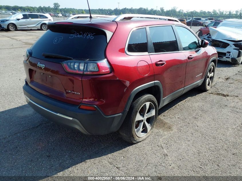 2019 Jeep Cherokee Limited Fwd VIN: 1C4PJLDB9KD302486 Lot: 40029587