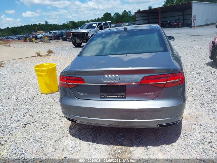 2016 Audi A8 L 4.0T Sport VIN: WAU43AFD5GN006816 Lot: 40030036