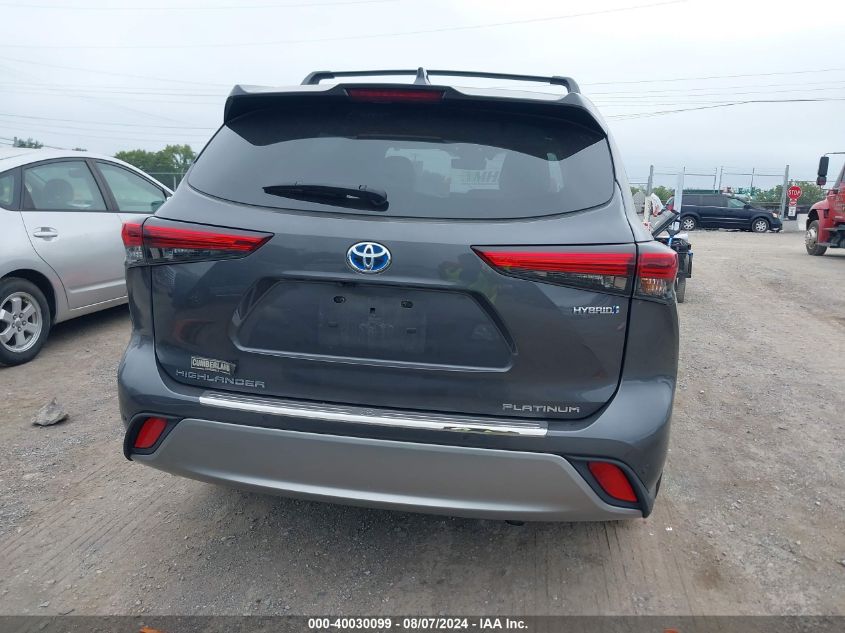 2021 Toyota Highlander Hybrid Platinum VIN: 5TDEBRCH2MS042596 Lot: 40030099