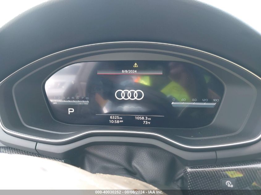 2024 Audi S5 Sportback Premium Plus Tfsi Quattro Tiptronic VIN: WAUC4CF54RA035389 Lot: 40030252