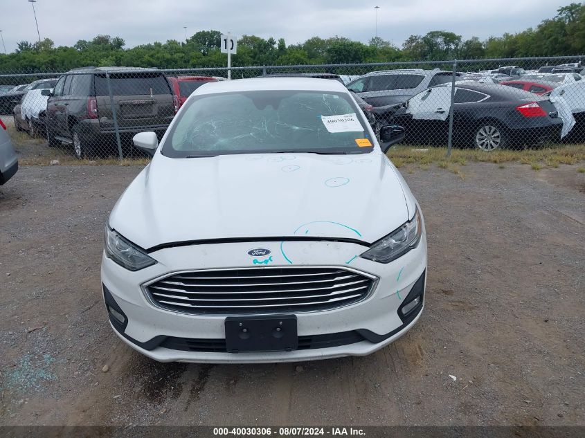 2019 Ford Fusion Se VIN: 3FA6P0HD9KR235292 Lot: 40030306