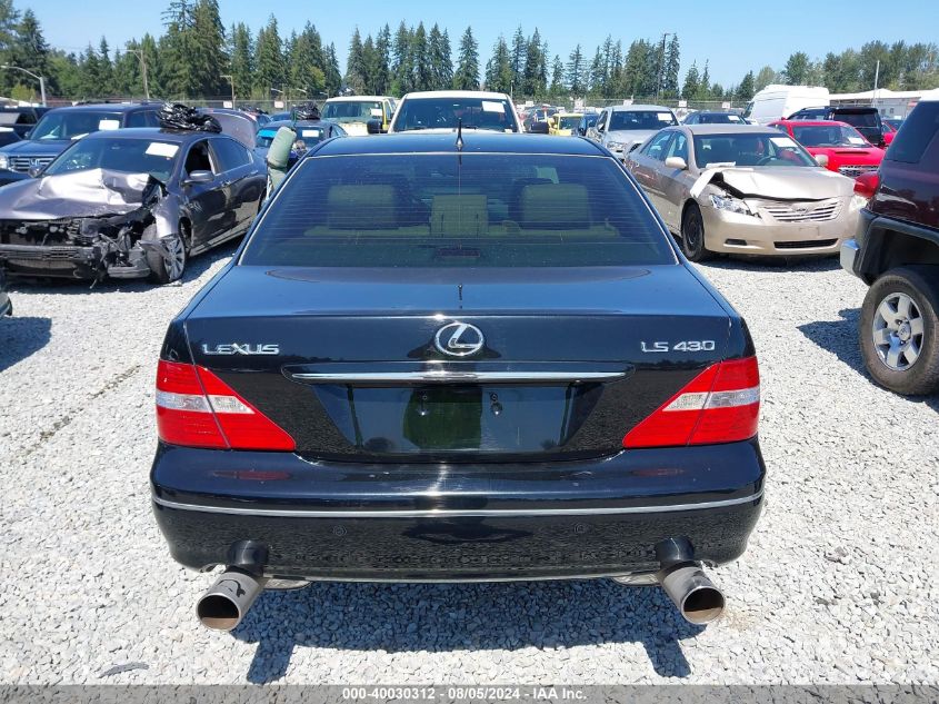 2004 Lexus Ls 430 VIN: JTHBN36F340166010 Lot: 40030312