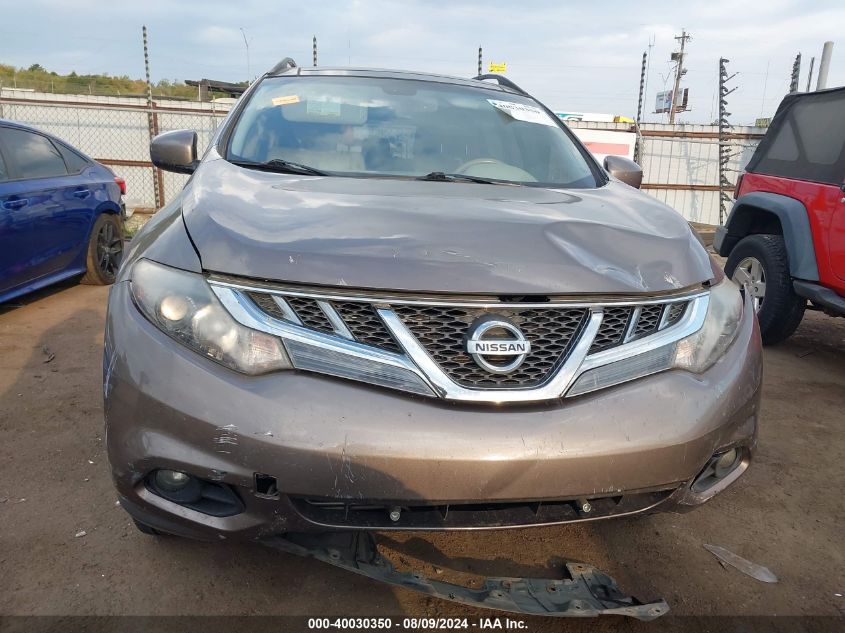 2014 Nissan Murano Sl VIN: JN8AZ1MUXEW402906 Lot: 40030350