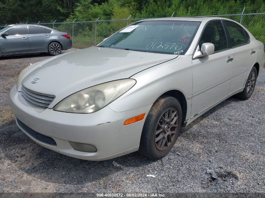 2003 Lexus Es 300 Base (A5) VIN: JTHBF30G436012576 Lot: 40030572