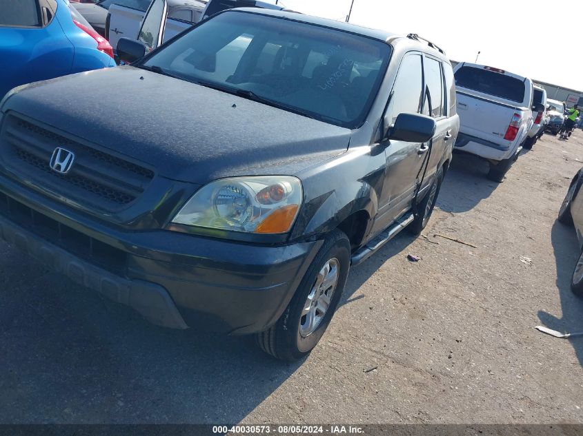 2005 Honda Pilot Ex-L VIN: 5FNYF18575B024909 Lot: 40030573