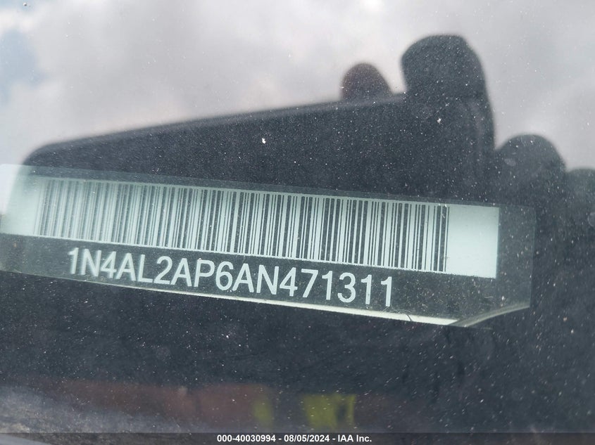 2010 Nissan Altima 2.5 S VIN: 1N4AL2AP6AN471311 Lot: 40030994