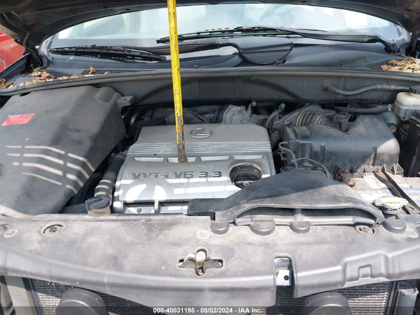 2005 Lexus Rx 330 VIN: JTJHA31U550088535 Lot: 40031195