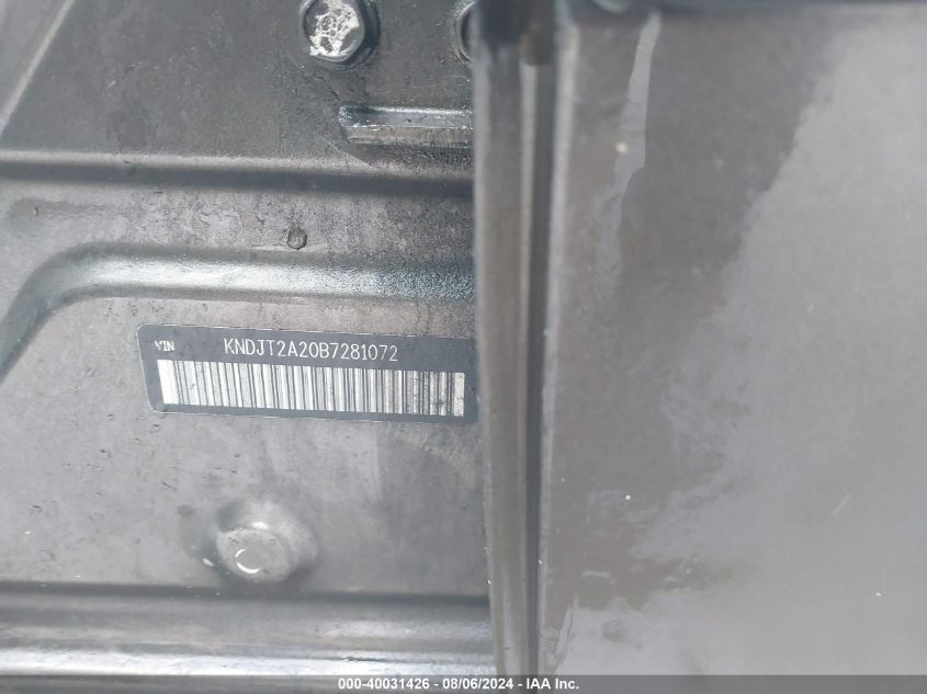 2011 Kia Soul ! VIN: KNDJT2A20B7281072 Lot: 40031426