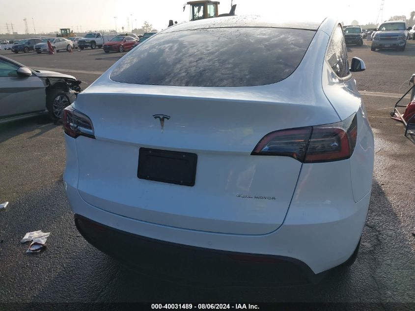 2022 Tesla Model Y Long Range Dual Motor All-Wheel Drive VIN: 7SAYGDEE9NF377187 Lot: 40031489