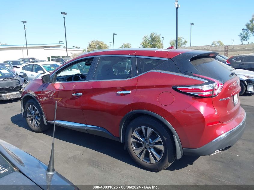 2015 Nissan Murano Sl VIN: 5N1AZ2MH8FN254455 Lot: 40031625