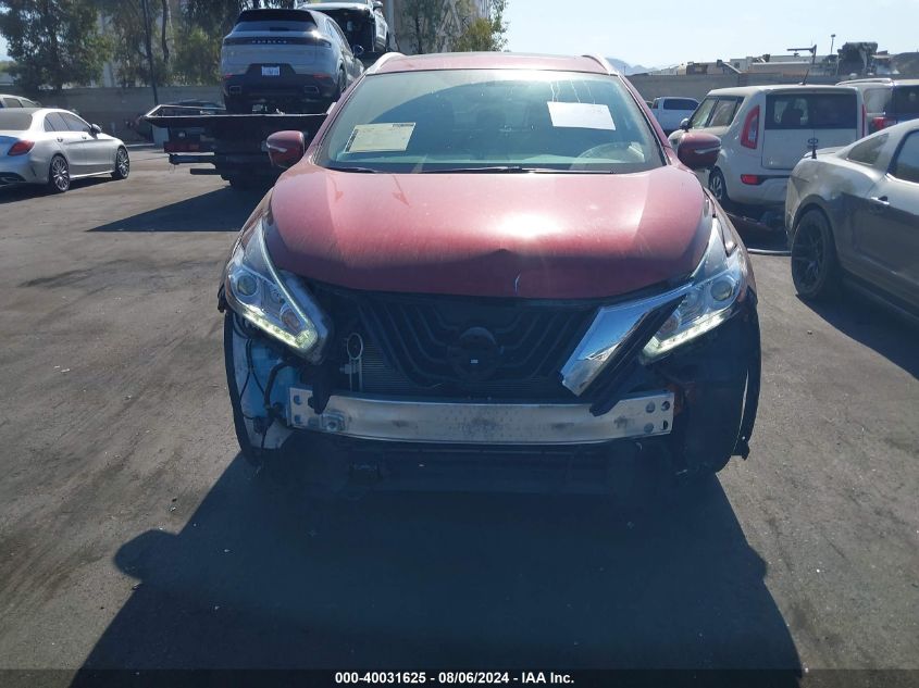 2015 Nissan Murano Sl VIN: 5N1AZ2MH8FN254455 Lot: 40031625