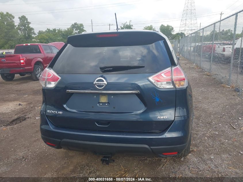 2016 Nissan Rogue S/Sl/Sv VIN: JN8AT2MV4GW136804 Lot: 40031658