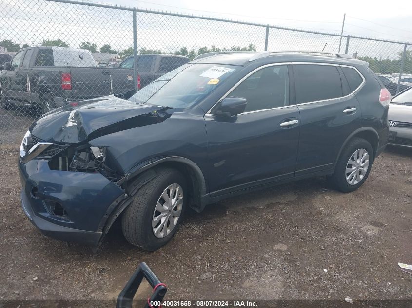 2016 Nissan Rogue S/Sl/Sv VIN: JN8AT2MV4GW136804 Lot: 40031658