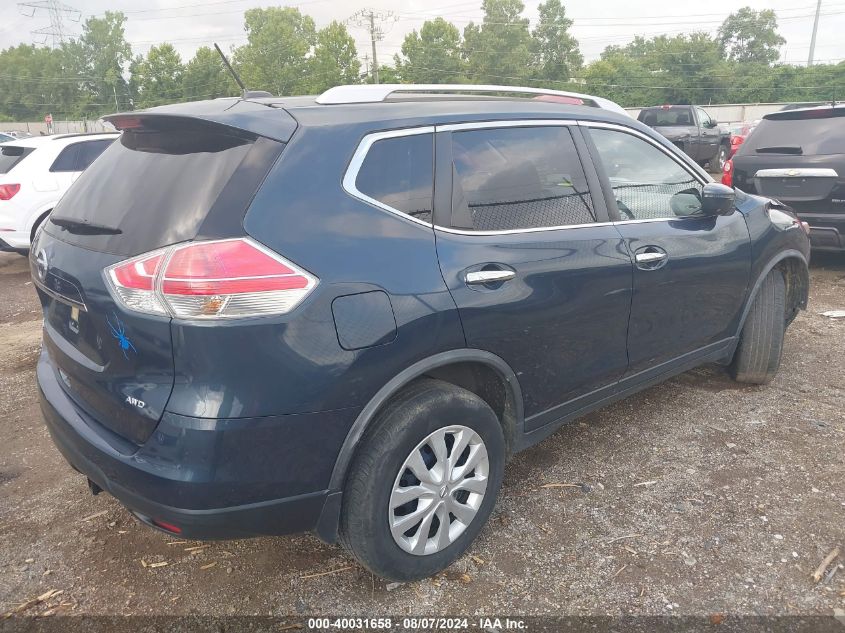 2016 Nissan Rogue S/Sl/Sv VIN: JN8AT2MV4GW136804 Lot: 40031658