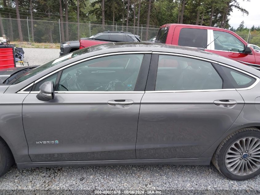 2014 Ford Fusion Hybrid Titanium VIN: 3FA6P0RU4ER220721 Lot: 40031676