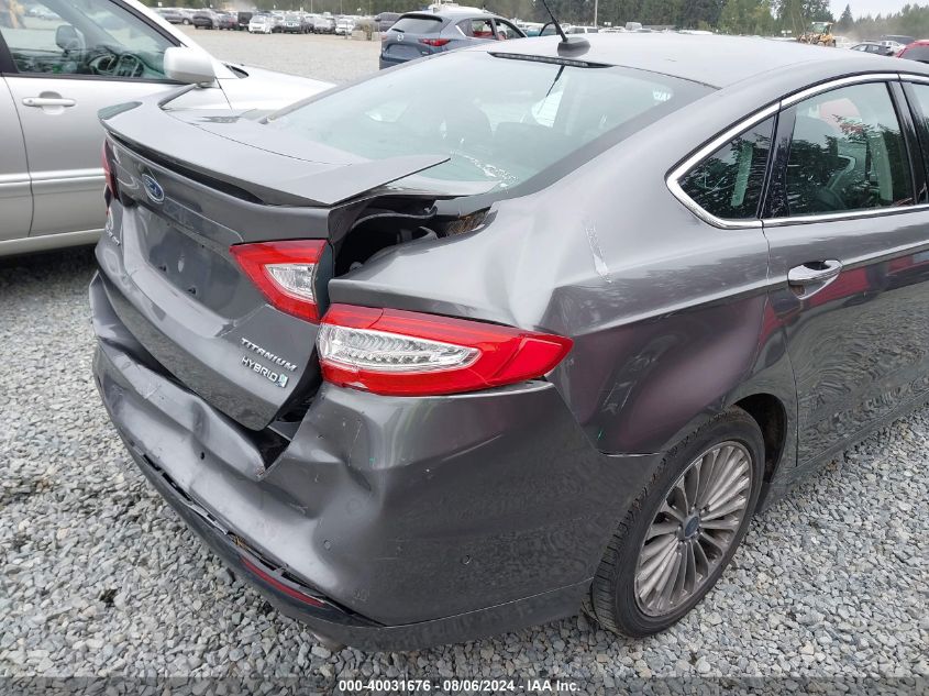 2014 Ford Fusion Hybrid Titanium VIN: 3FA6P0RU4ER220721 Lot: 40031676