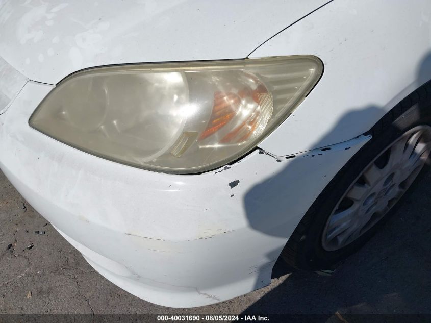 2004 Honda Civic Lx VIN: 2HGES16634H596922 Lot: 40031690