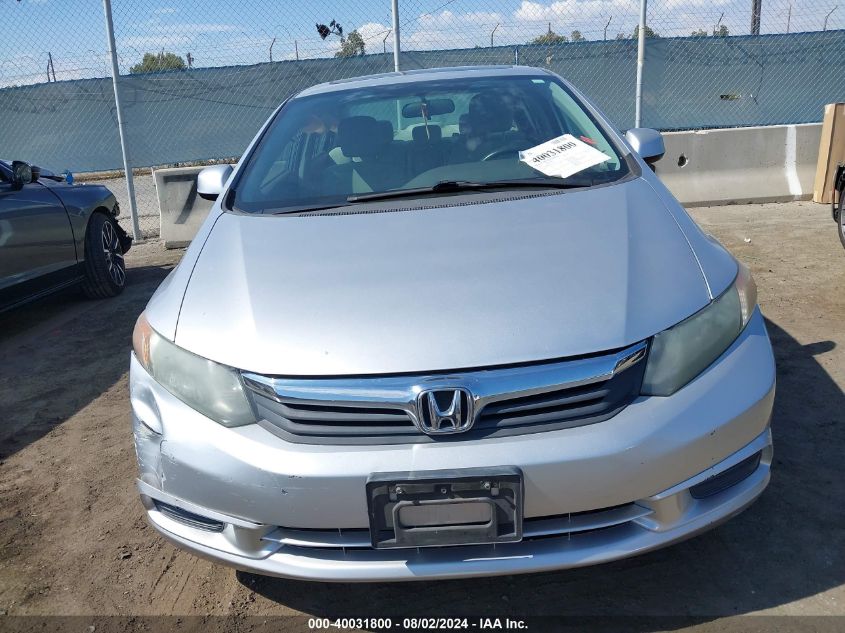 2012 Honda Civic Ex VIN: 19XFB2F84CE334332 Lot: 40031800