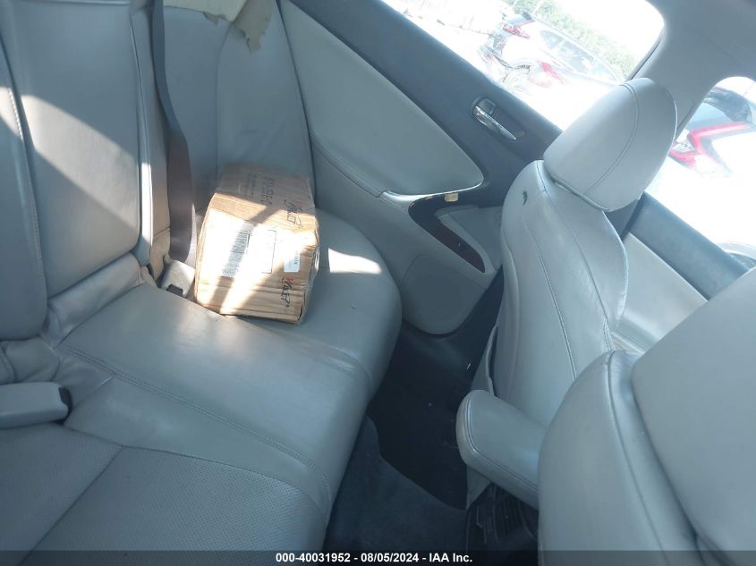 2007 Lexus Is 250 250 VIN: JTHCK262172011386 Lot: 40031952