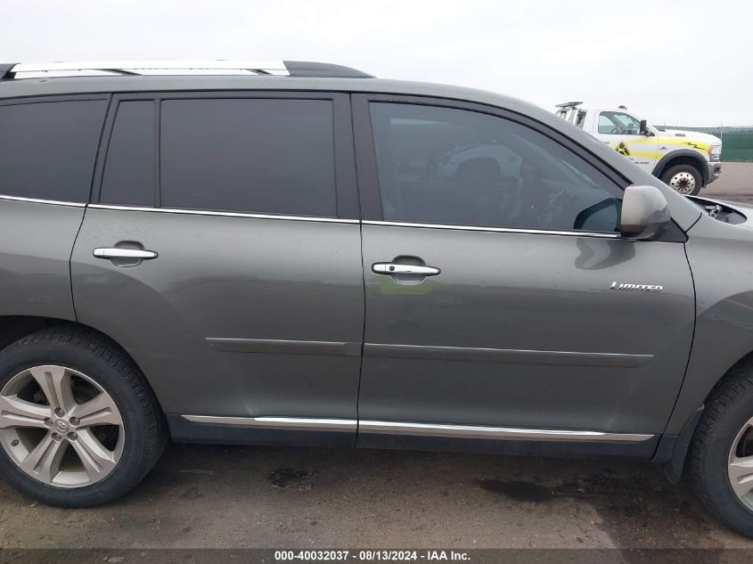 2013 Toyota Highlander Limited V6 VIN: 5TDDK3EH2DS265520 Lot: 40032037