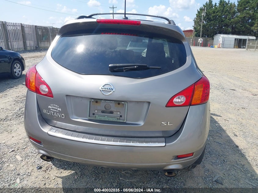 2010 Nissan Murano Sl VIN: JN8AZ1MU2AW004518 Lot: 40032035
