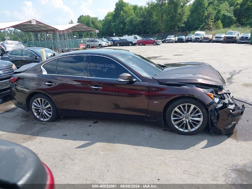 2018 Infiniti Q50 3.0T Luxe VIN: JN1EV7AR1JM432560 Lot: 40032081