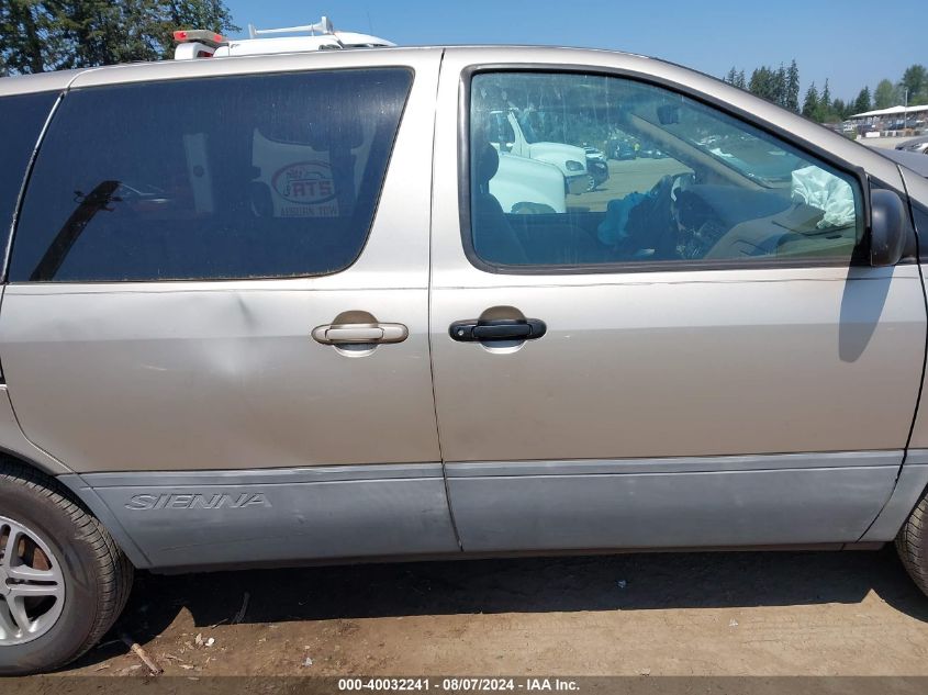 2000 Toyota Sienna Ce VIN: 4T3GF19C4YU306559 Lot: 40032241