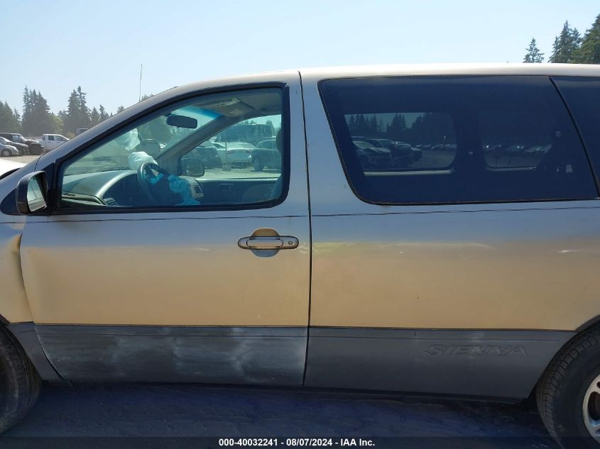 2000 Toyota Sienna Ce VIN: 4T3GF19C4YU306559 Lot: 40032241