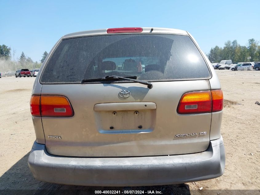 2000 Toyota Sienna Ce VIN: 4T3GF19C4YU306559 Lot: 40032241