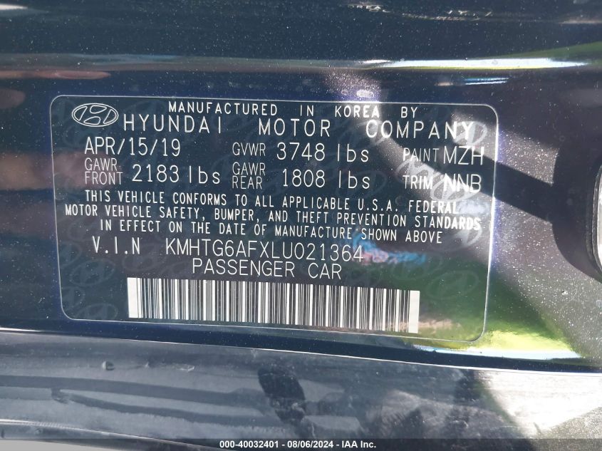 2020 HYUNDAI VELOSTER 2.0 PREMIUM - KMHTG6AFXLU021364