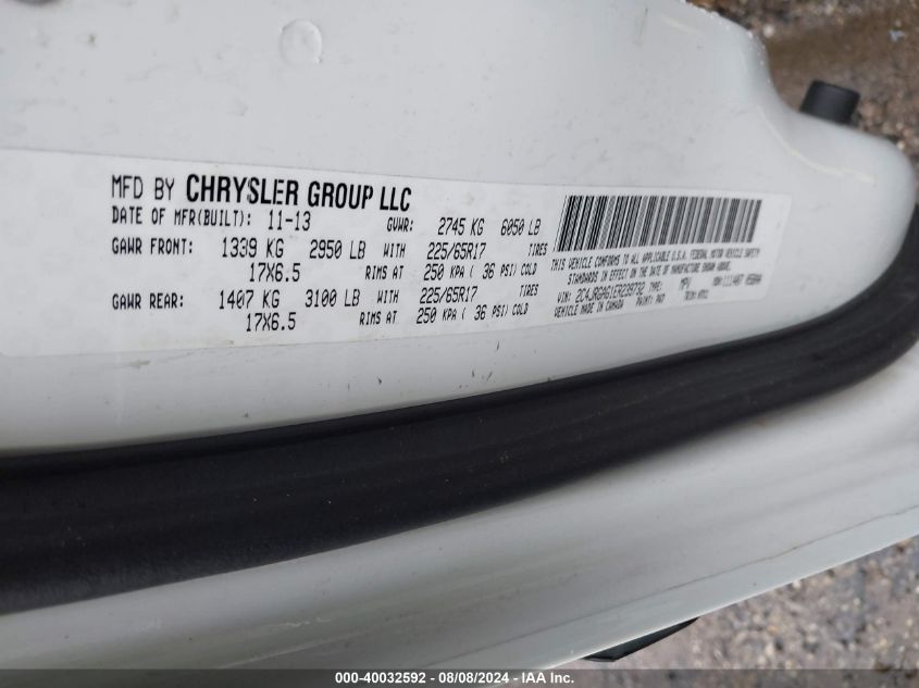 2014 Ram Cargo Tradesman VIN: 2C4JRGAG1ER239732 Lot: 40032592