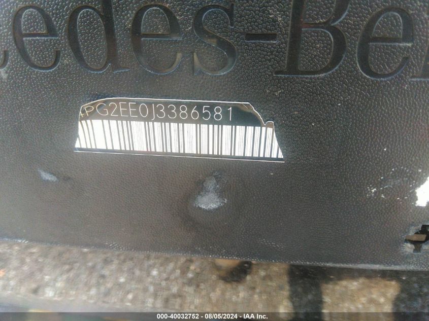 2018 MERCEDES-BENZ METRIS - WD4PG2EE0J3386581