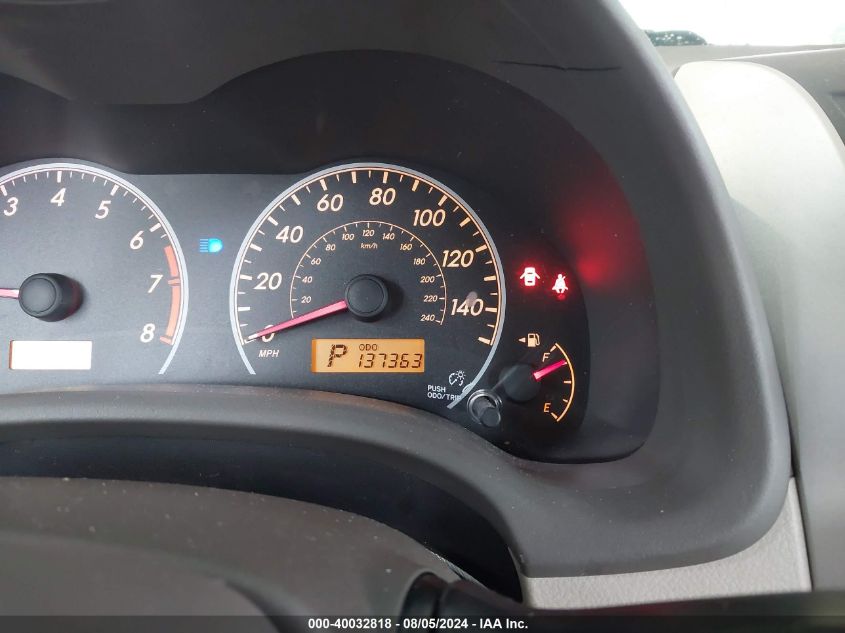 2009 Toyota Corolla S/Le/Xle VIN: 2T1BU40E59C124798 Lot: 40032818