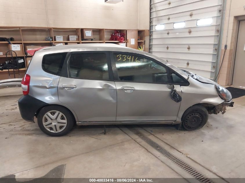 2007 Honda Fit VIN: JHMGD38477S060835 Lot: 40033416