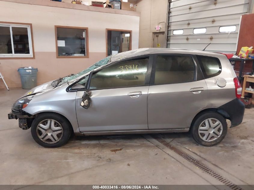 2007 Honda Fit VIN: JHMGD38477S060835 Lot: 40033416