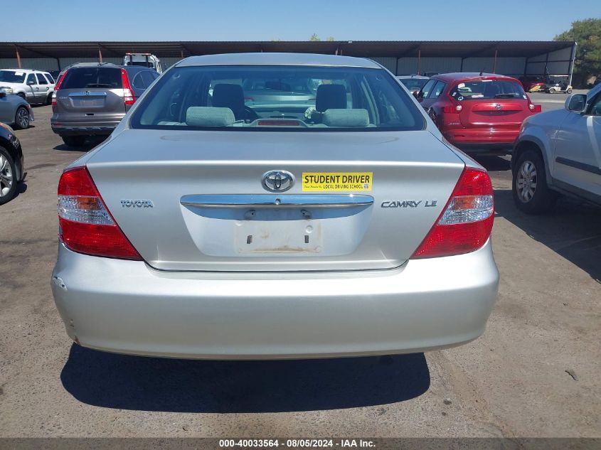 2004 Toyota Camry Le VIN: 4T1BE32K44U885162 Lot: 40033564
