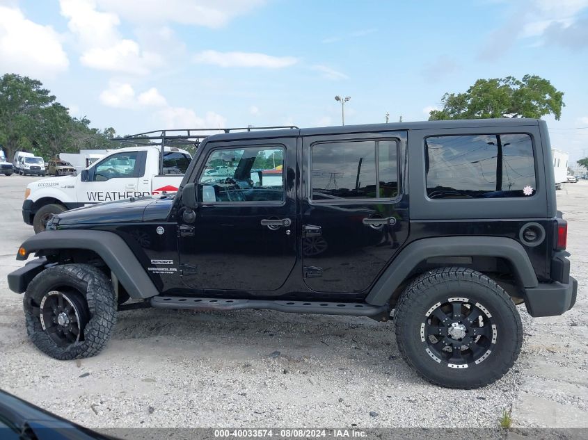 2012 Jeep Wrangler Unlimited Sport VIN: 1C4BJWDG7CL141859 Lot: 40033574