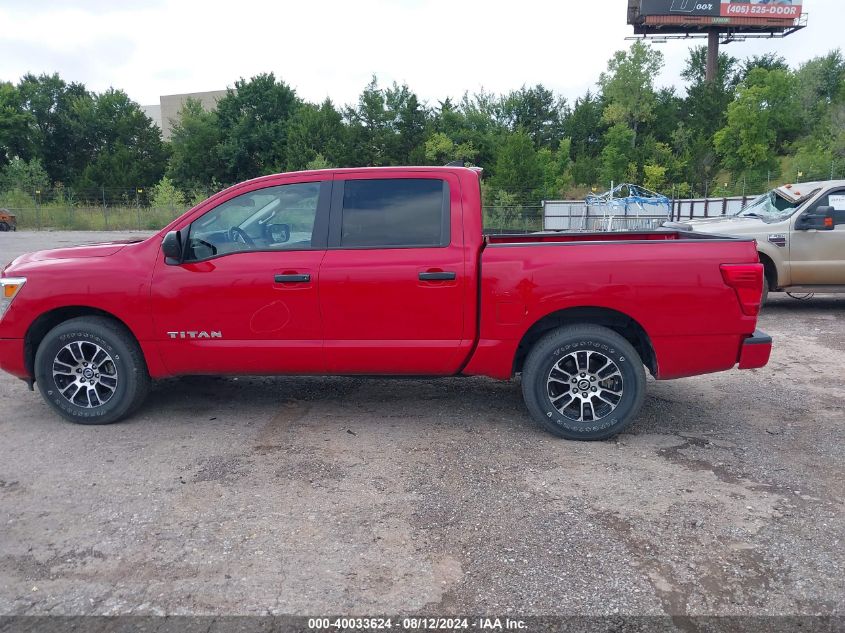 2022 Nissan Titan Sv 4X2 VIN: 1N6AA1EE2NN103696 Lot: 40033624