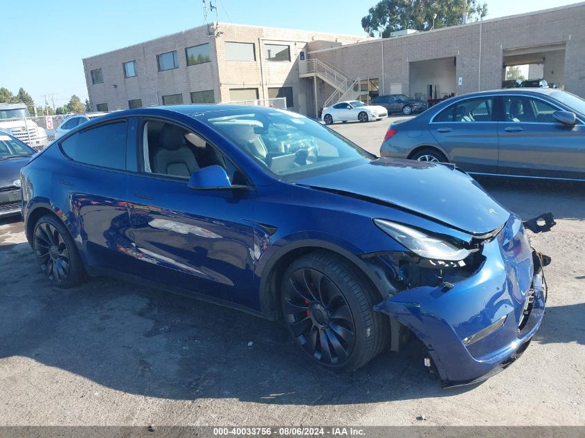 2022 Tesla Model Y Performance Dual Motor All-Wheel Drive VIN: 7SAYGDEF4NF439488 Lot: 40033756