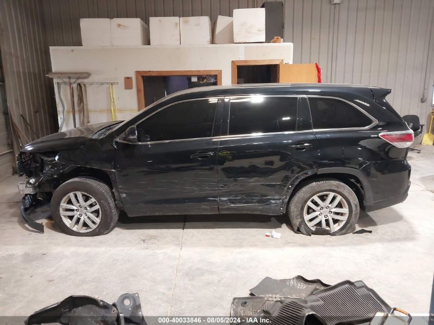 2015 Toyota Highlander Le VIN: 5TDZARFH6FS012021 Lot: 40033846