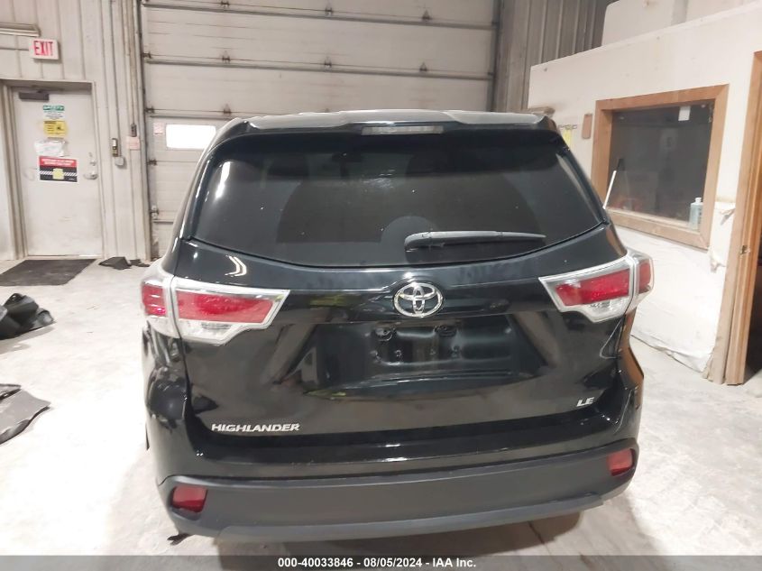 2015 Toyota Highlander Le VIN: 5TDZARFH6FS012021 Lot: 40033846