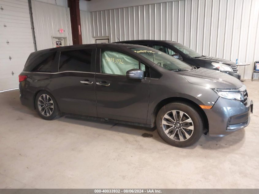 2022 Honda Odyssey Ex-L VIN: 5FNRL6H75NB024077 Lot: 40033932