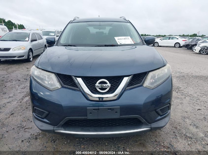 2016 Nissan Rogue Sv VIN: KNMAT2MV1GP615476 Lot: 40034012