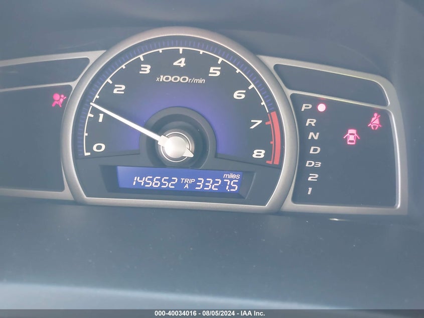 2008 Honda Civic Ex VIN: 1HGFA168X8L077531 Lot: 40034016